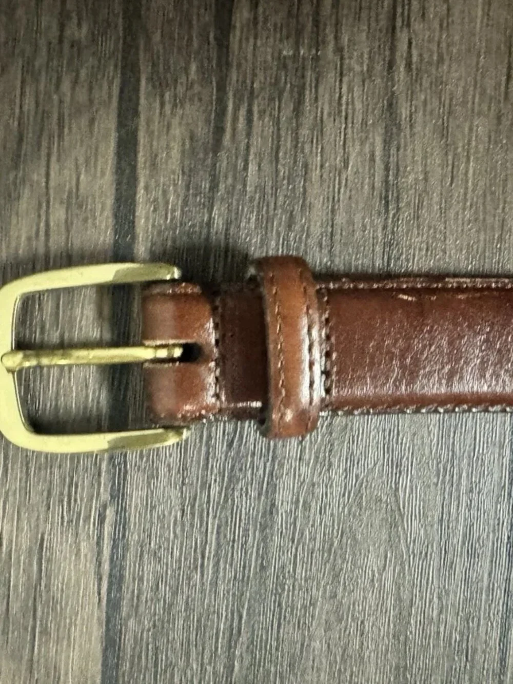 Vintage TJW By Mervyn's Brown Leather Belt Mens 34